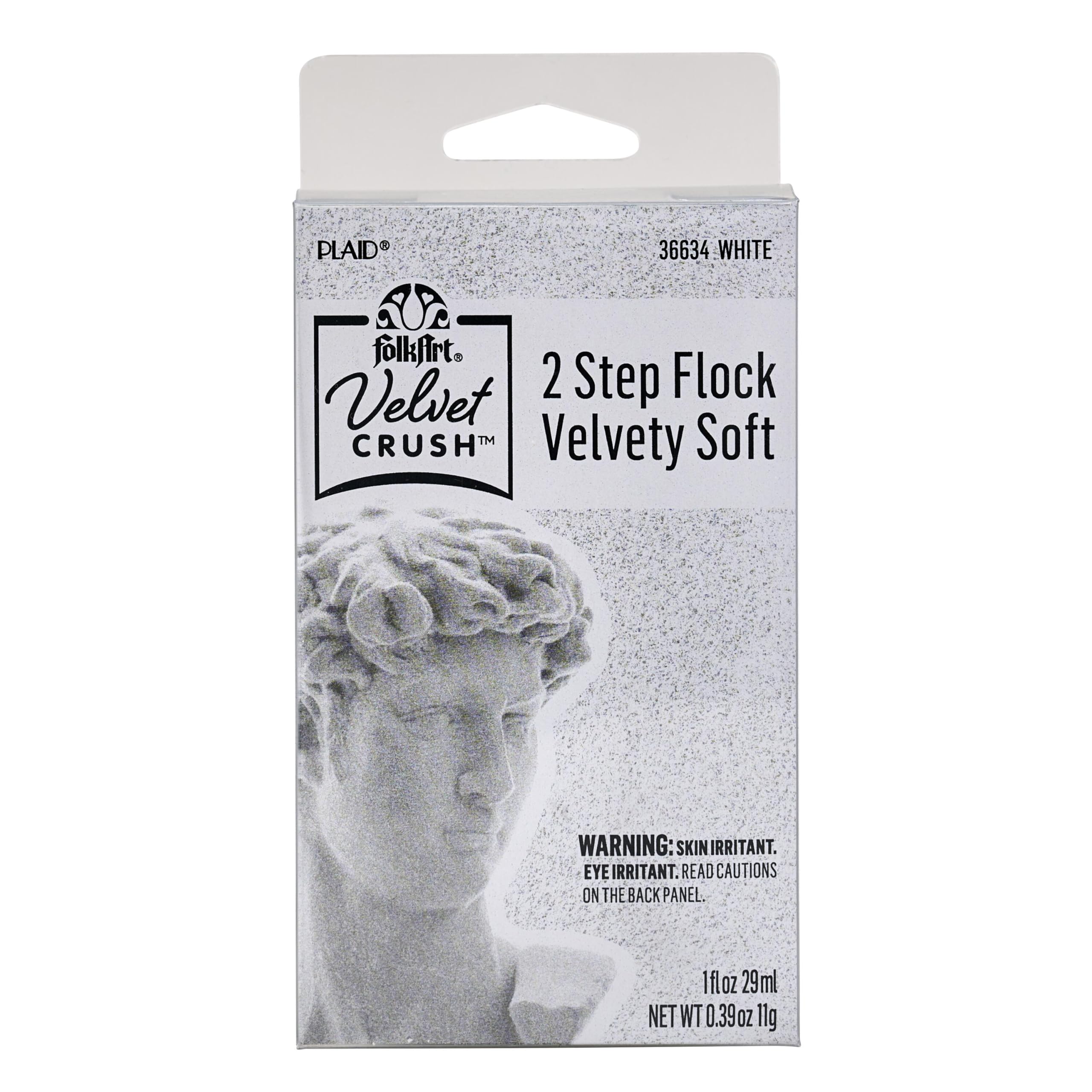Kit de flocage White Velvet Crush FolkArt en 2 parties pour création effet velours blanc