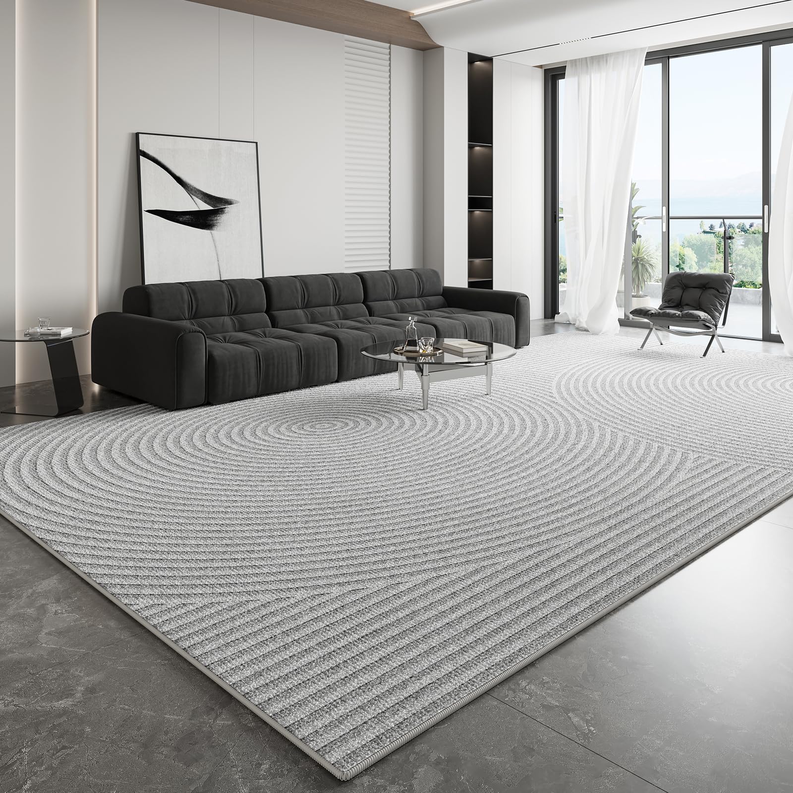 Tapis moderne lavable Slish pour en finir avec les glissades et les taches dans le salon