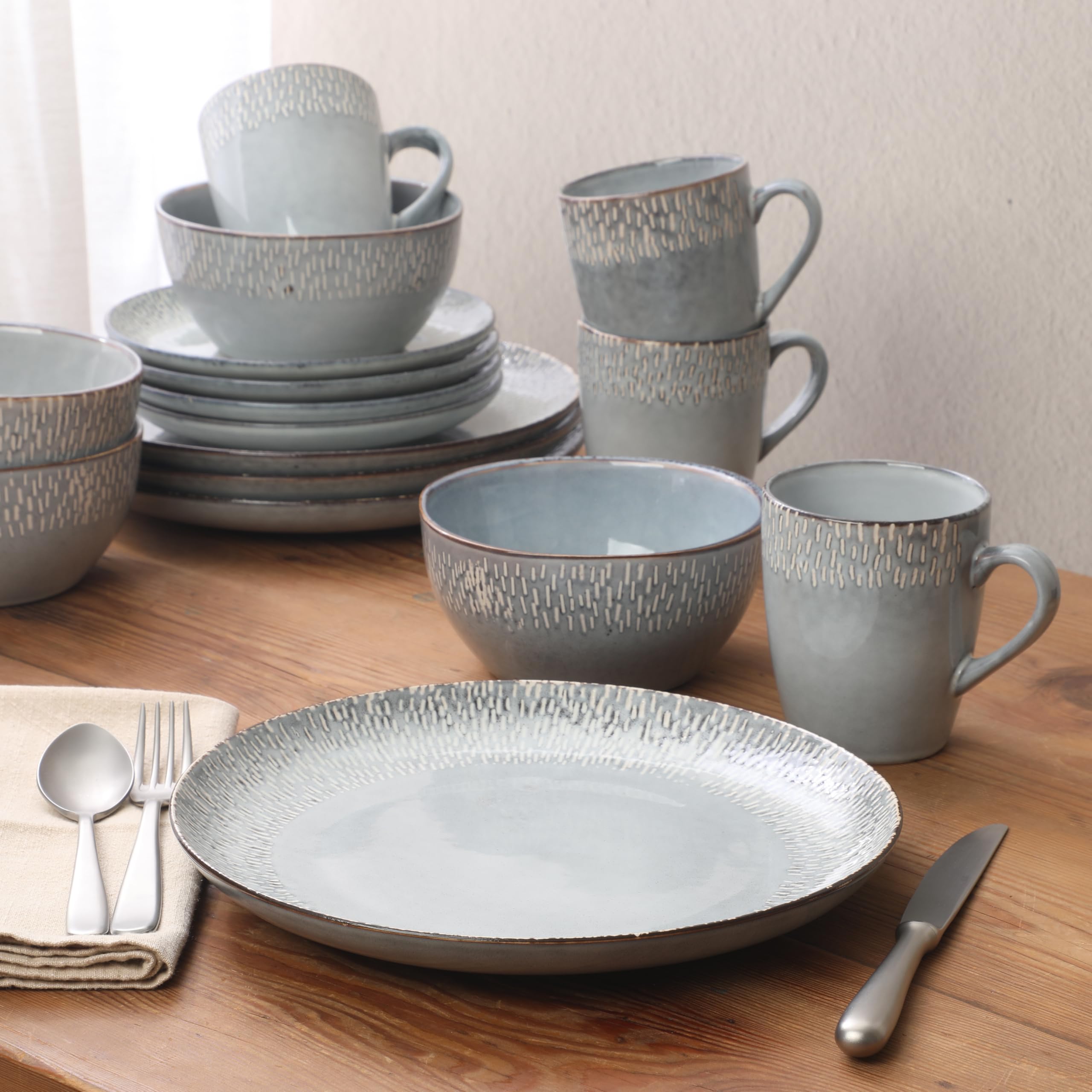 Amazon.com | Gibson Elite Jasper 16 Piece Plates and Bowls