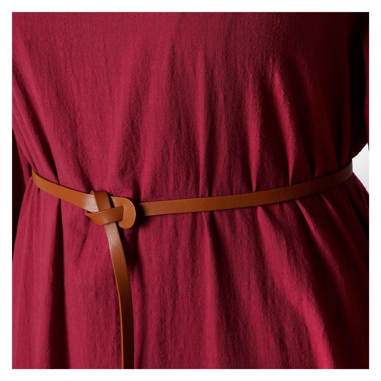 Abito da donna rinascimentale in lino con cintura