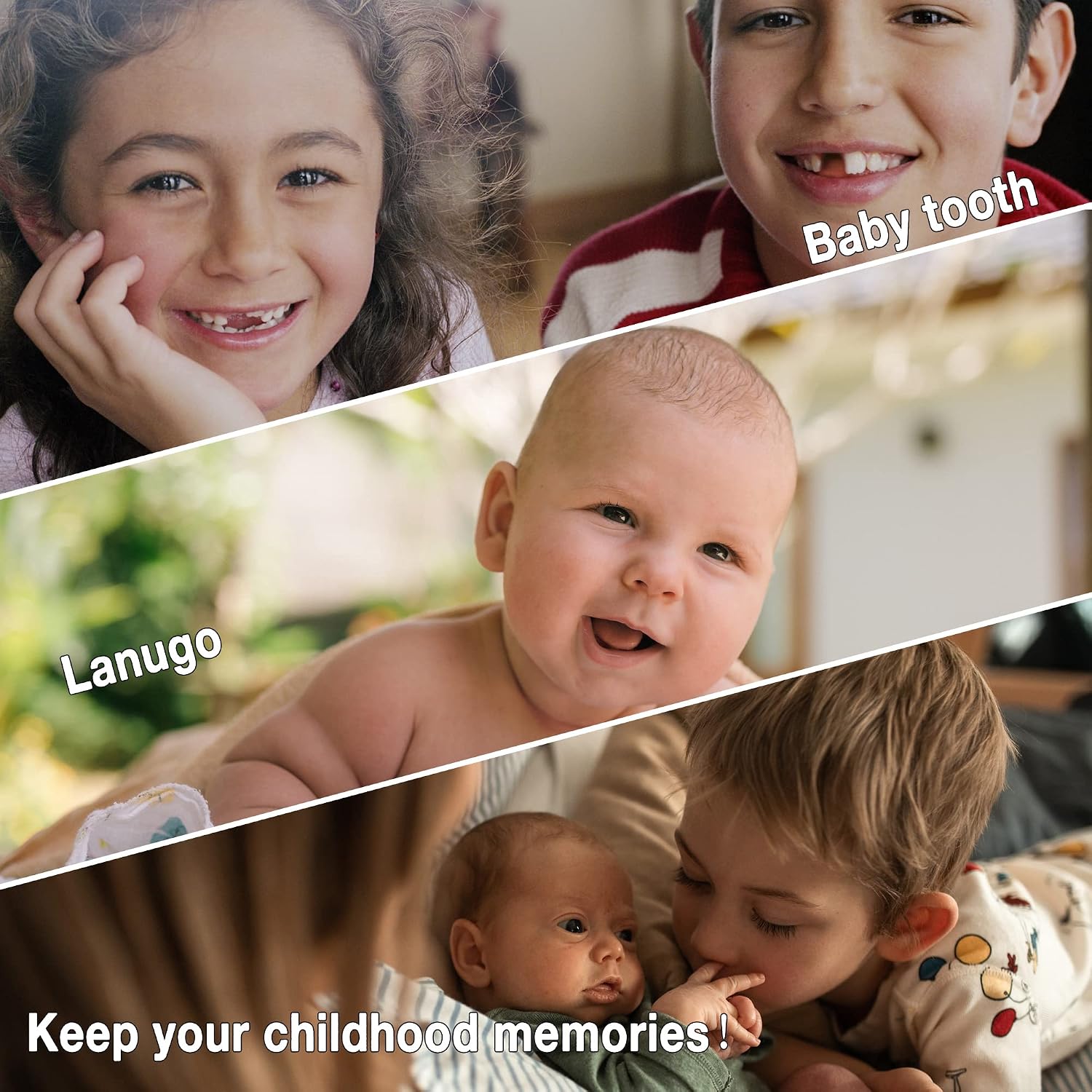 Mogoko First Haircut Keepsake Baby First Tooth Keepsake Box Set Zinc Alloy Cartoon Books Kids Teeth Holder Tins For Baby Boys Girls Toddler Gift 2Pcs/Set