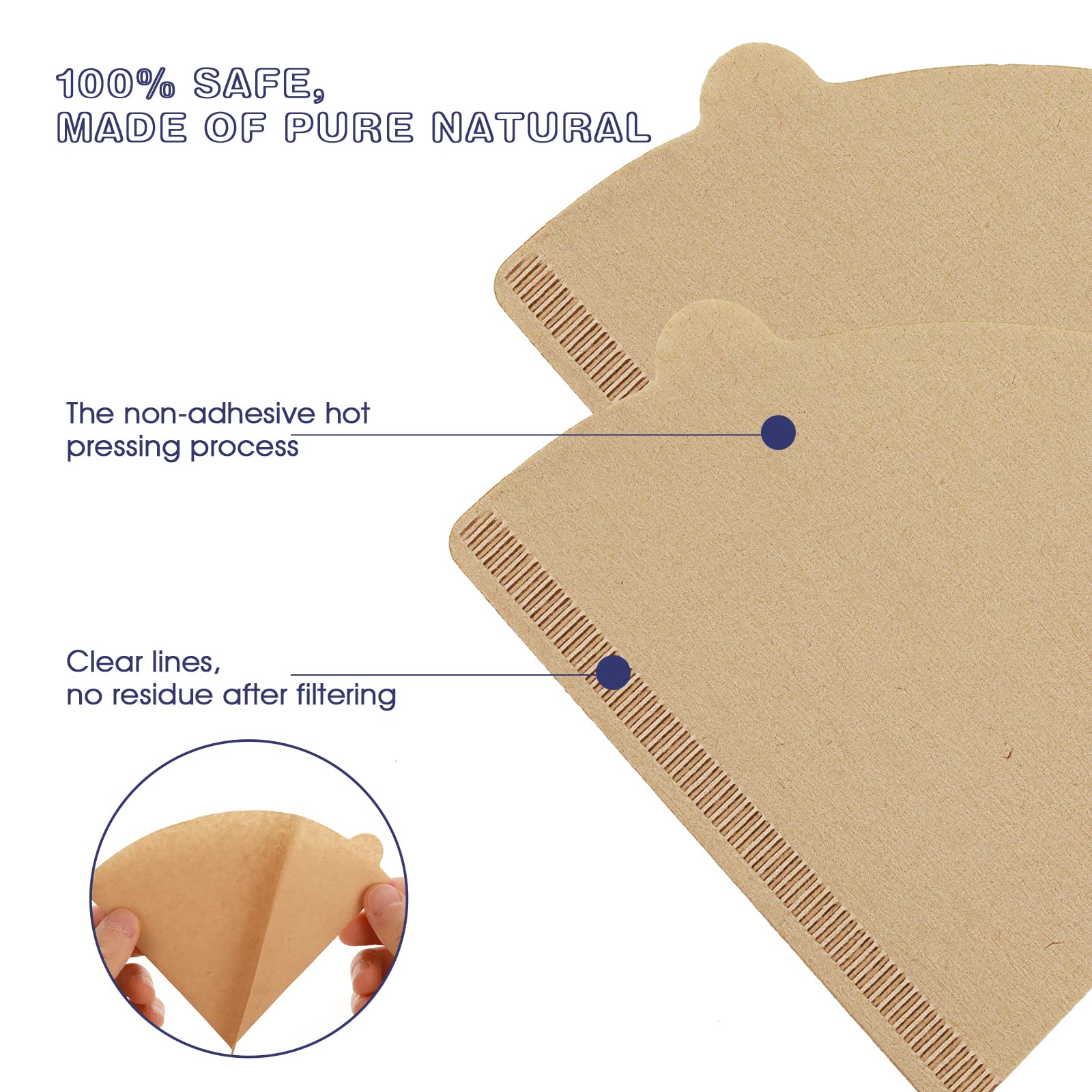 Filtri Per Caffè V02 - 100 Pezzi, Carta Naturale, Per Caffettiere A Cono - Foto 9