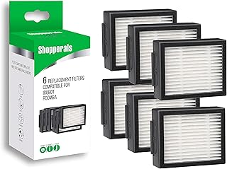 6 pack Roomba Filter Replacement for iRobot Roomba E I & J Series Vacuum Cleaner i3 i3+ i4 i6 i7 i7+ i8 j7 E5 E6 E7 Robot Vacuum Cleaner