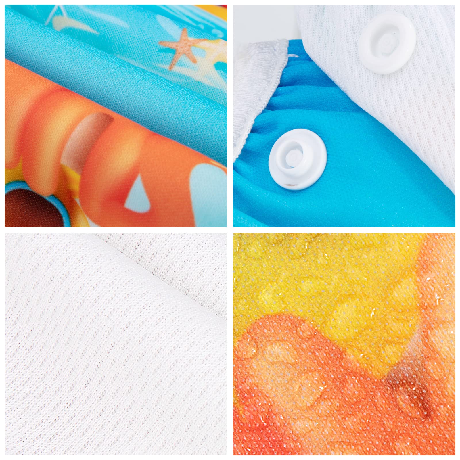 PHOGARY Couche de natation pour bébé (0-3 ans), 2 PCS. Maillot de bain bébé réutilisable pour 3-15kg, Plage+Baleine