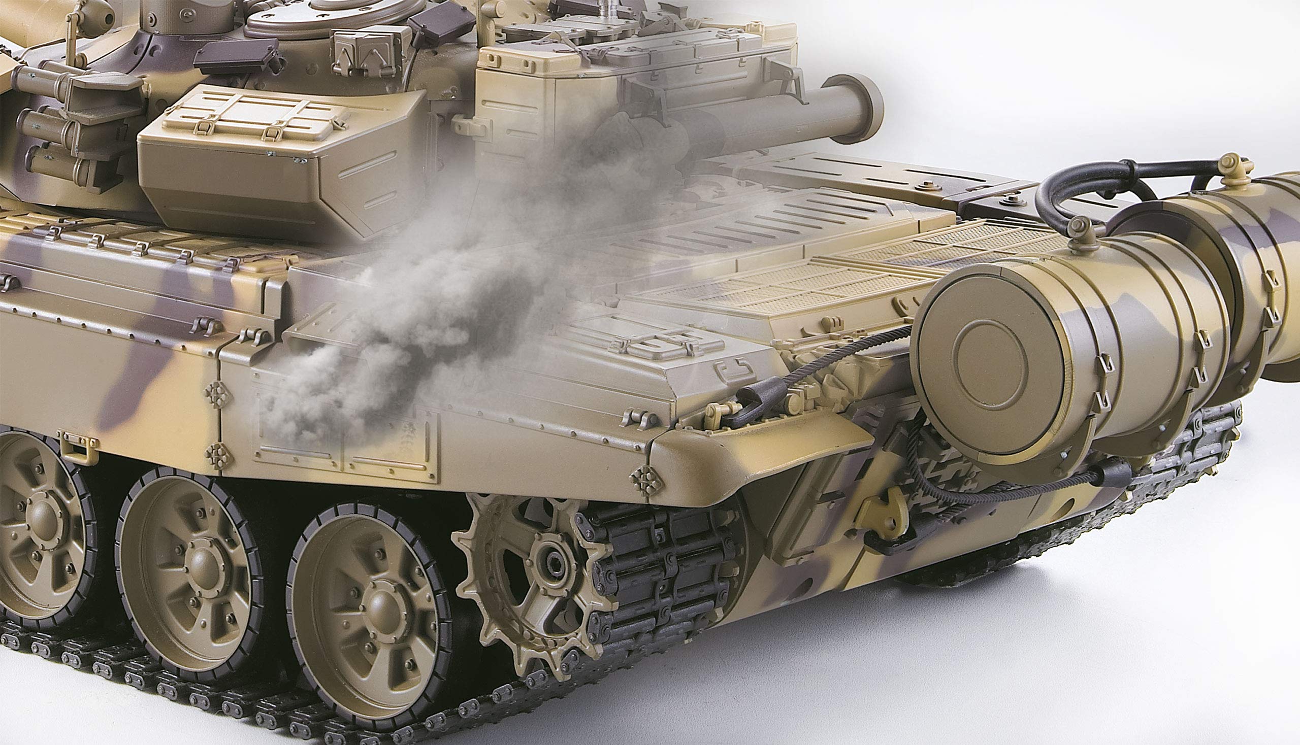 Amewi Char RC T-90, T90 1:16 Advanced Line, transmission en métal, fonction de tir IR/BB, fumée