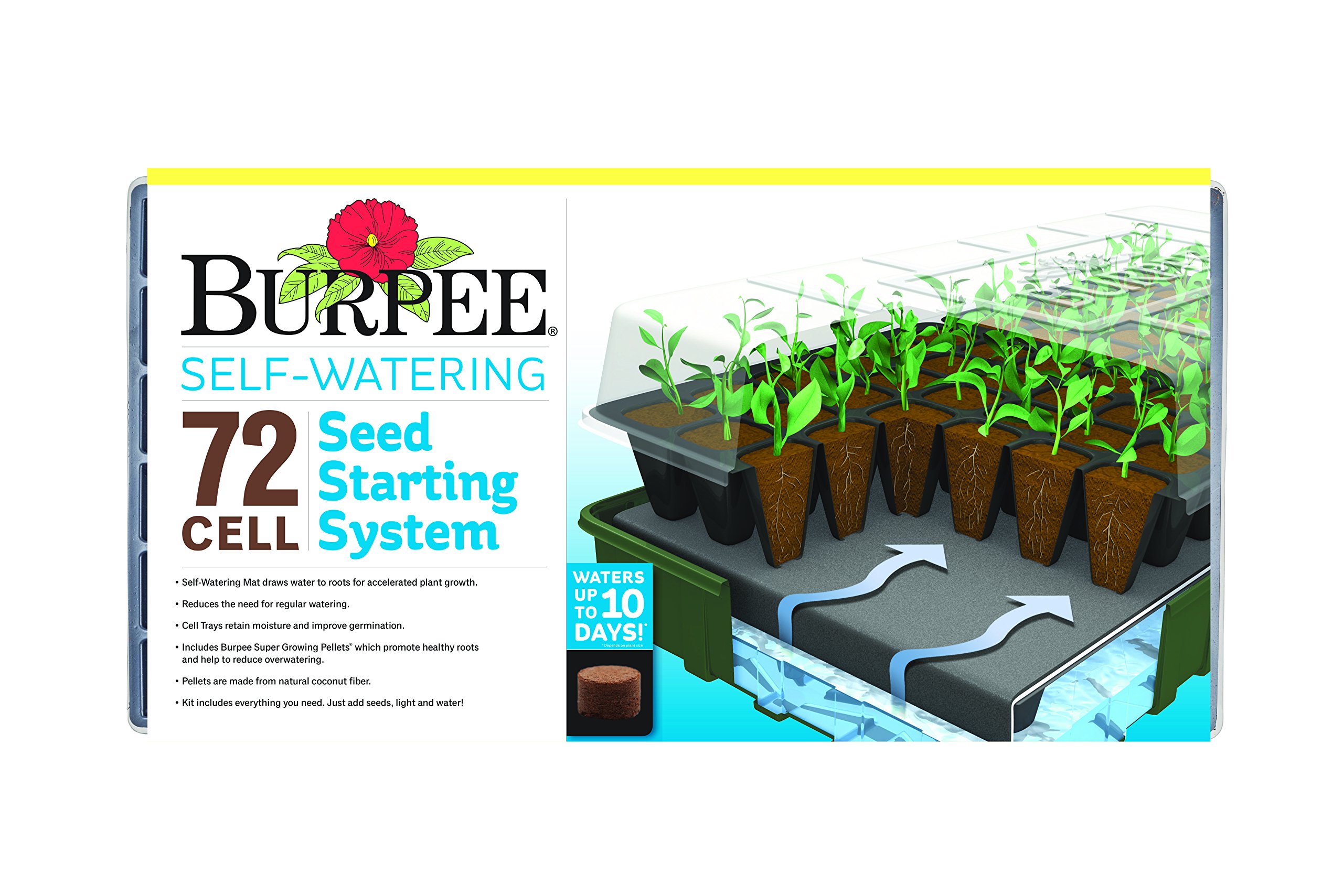 Burpee72 Cell Self Watering Seed Starting Kit