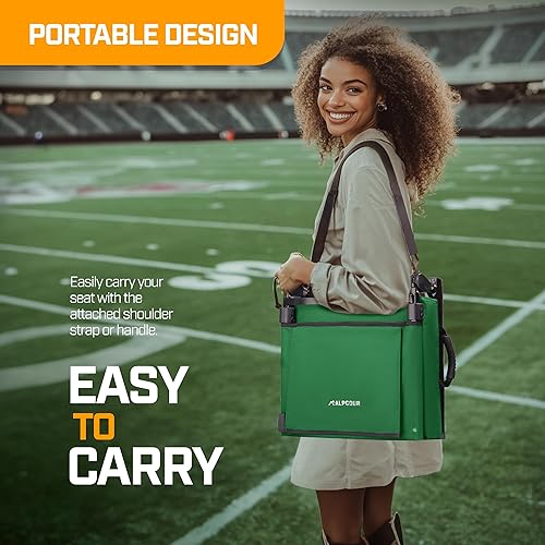Miniatura 6 de Asientos plegables reclinables para estadio con soporte trasero para gradas, sillas de grada con respaldo y asiento de cojín para fútbol, silla de