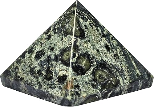 Miniatura 477 de Amazing Gemstone White Agate Snow Quartz Pyramid Crystal Healing Stones - 1" Great Pyramid Figurine of Natural Stone Pyramid for Meditation, Reiki