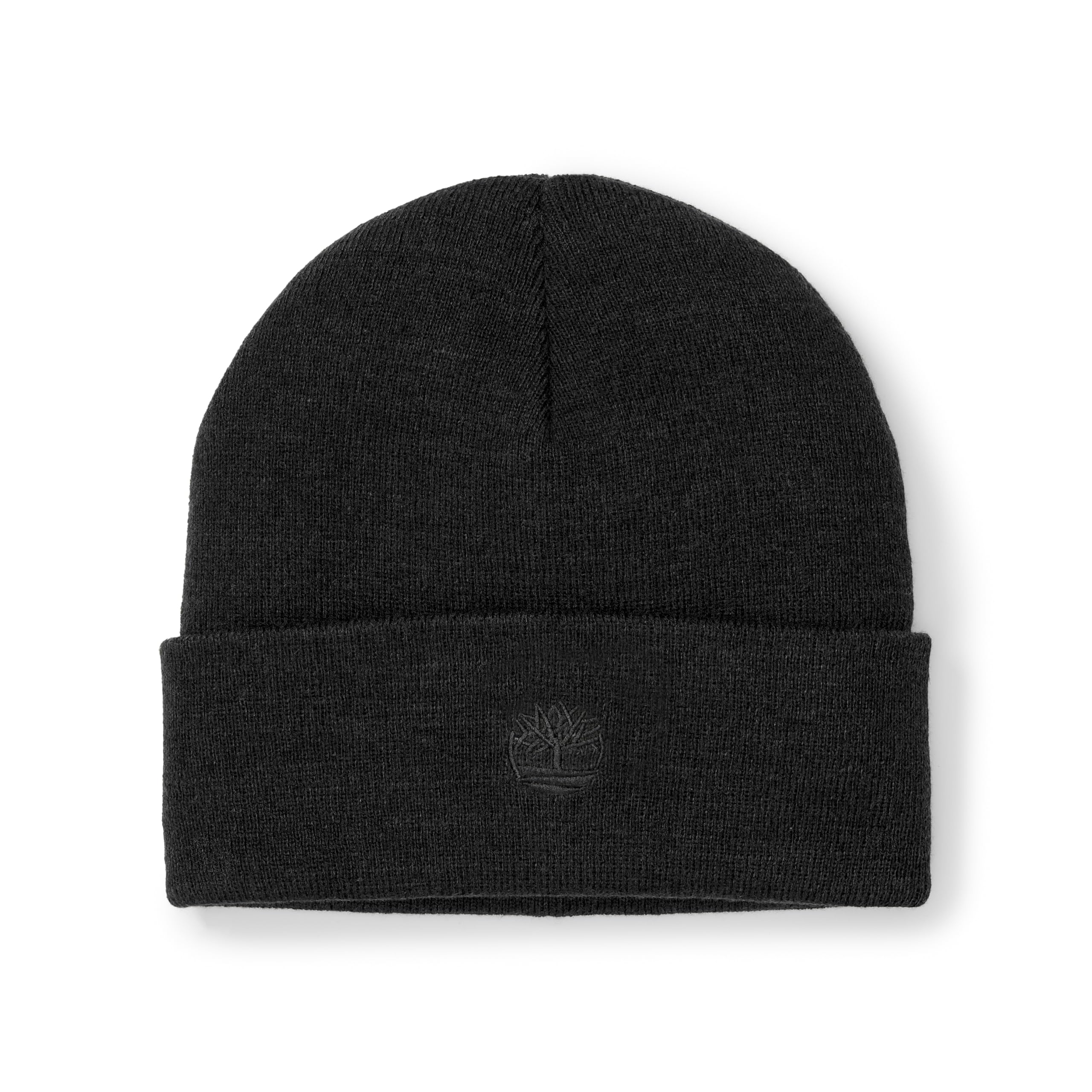 Timberland Men's Embroidered Logo Beanie Cold Weather Hat, Black, One Size