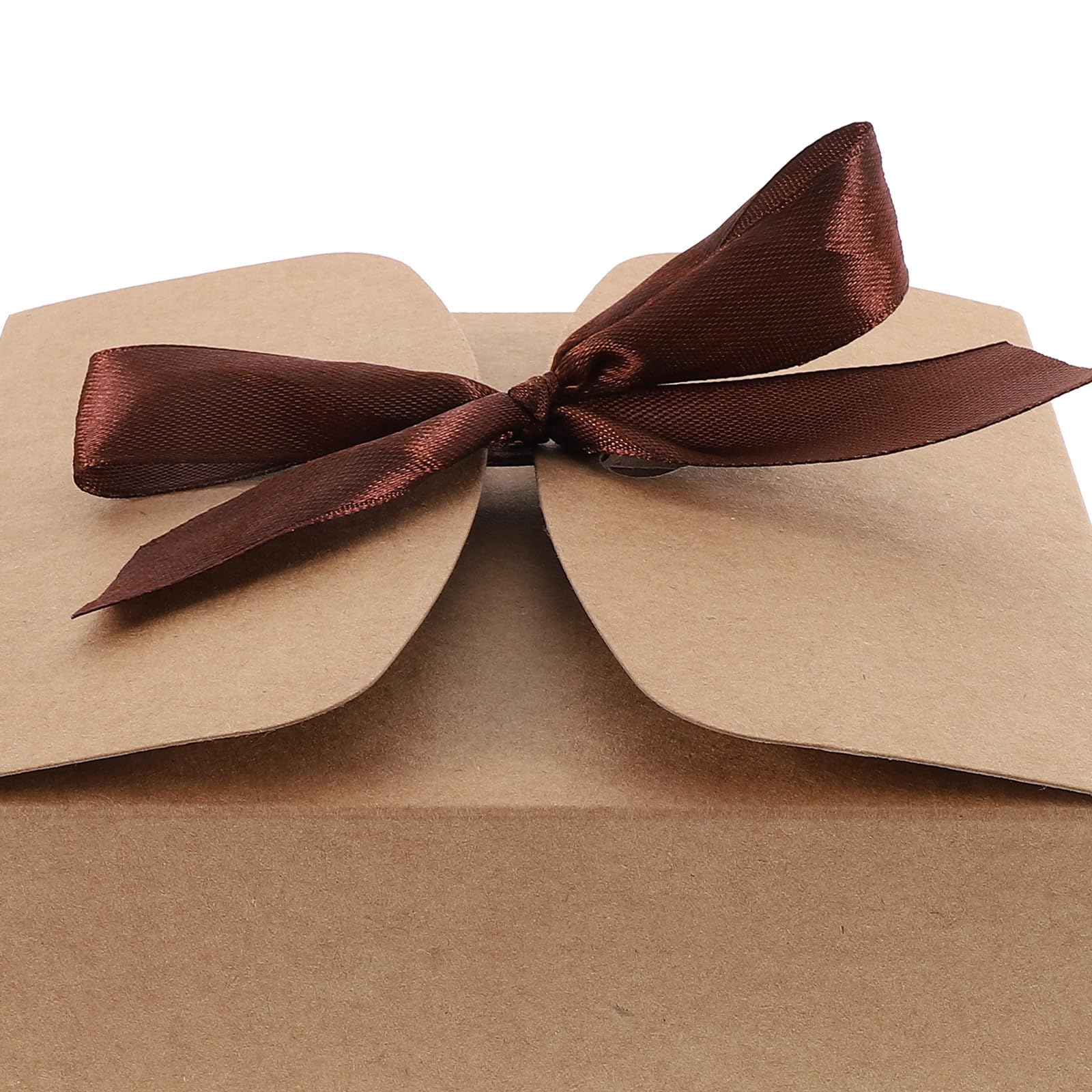 Scatole per Confezioni in Carta Kraft 20 Pezzi Scatoline Quadrate Marroni Leggere Cordino per Biscotti Dolcetti Caramelle Feste Matrimoni Compleanni