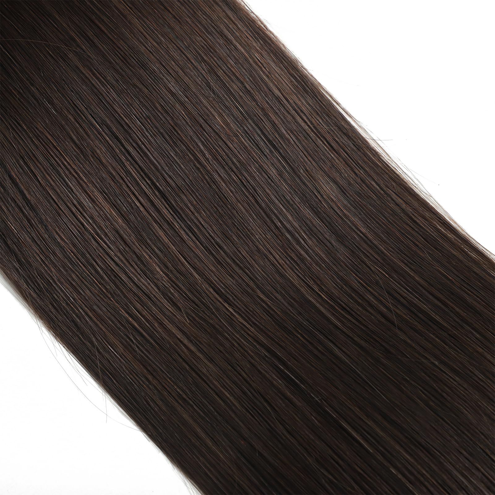 9A Tressen Extensions Echthaar 28inch/70cm Dunkelbraunes 2#, 100% Menschliches Haarverlängerungen Weaving Bundles 100g/pc