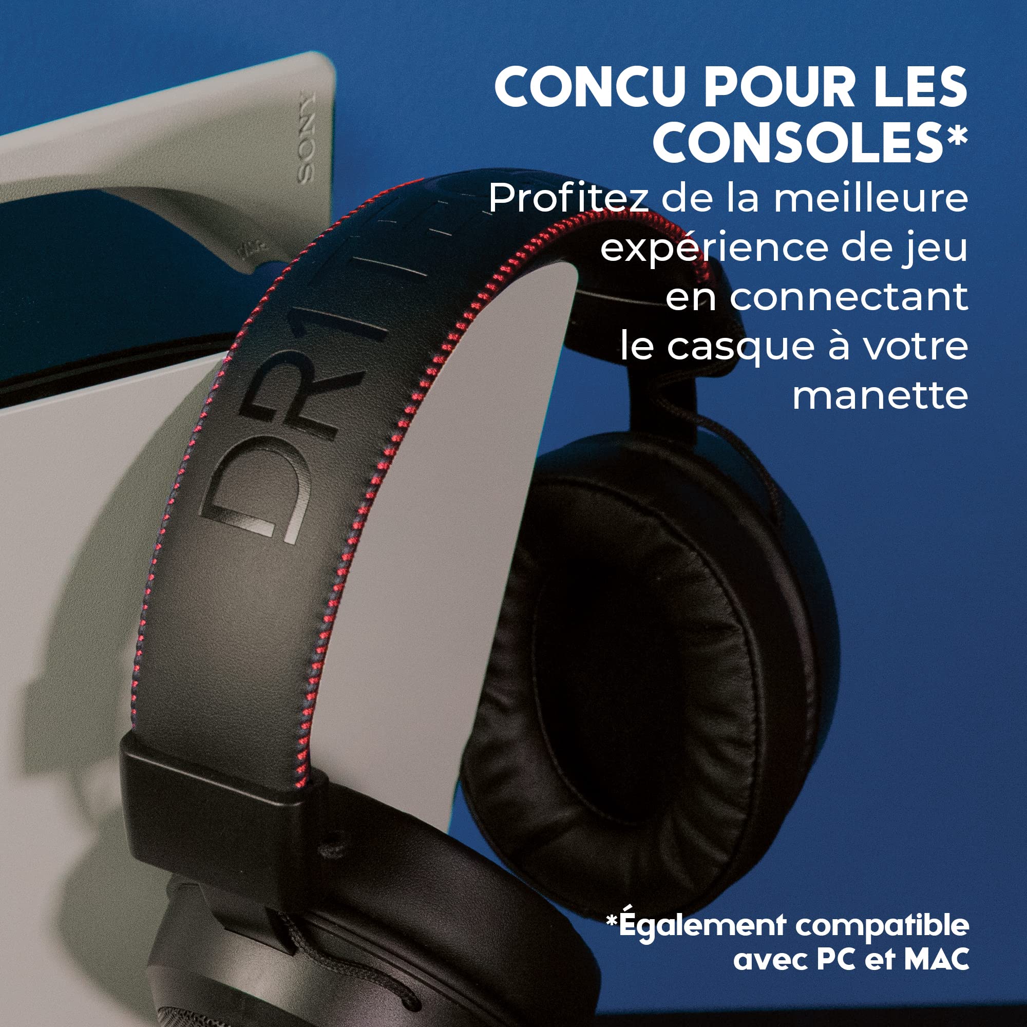 DR1TECH Blackjack Casque Gamer Avec Câble Et Micro Pour Console PS5 [3D AUDIO], PS4, XBOX One X/S, Nintendo Switch et Smartphone - Over Ear Headphones Driver40mm [IMMERSION TOTALE] [Amazon Exclusive]