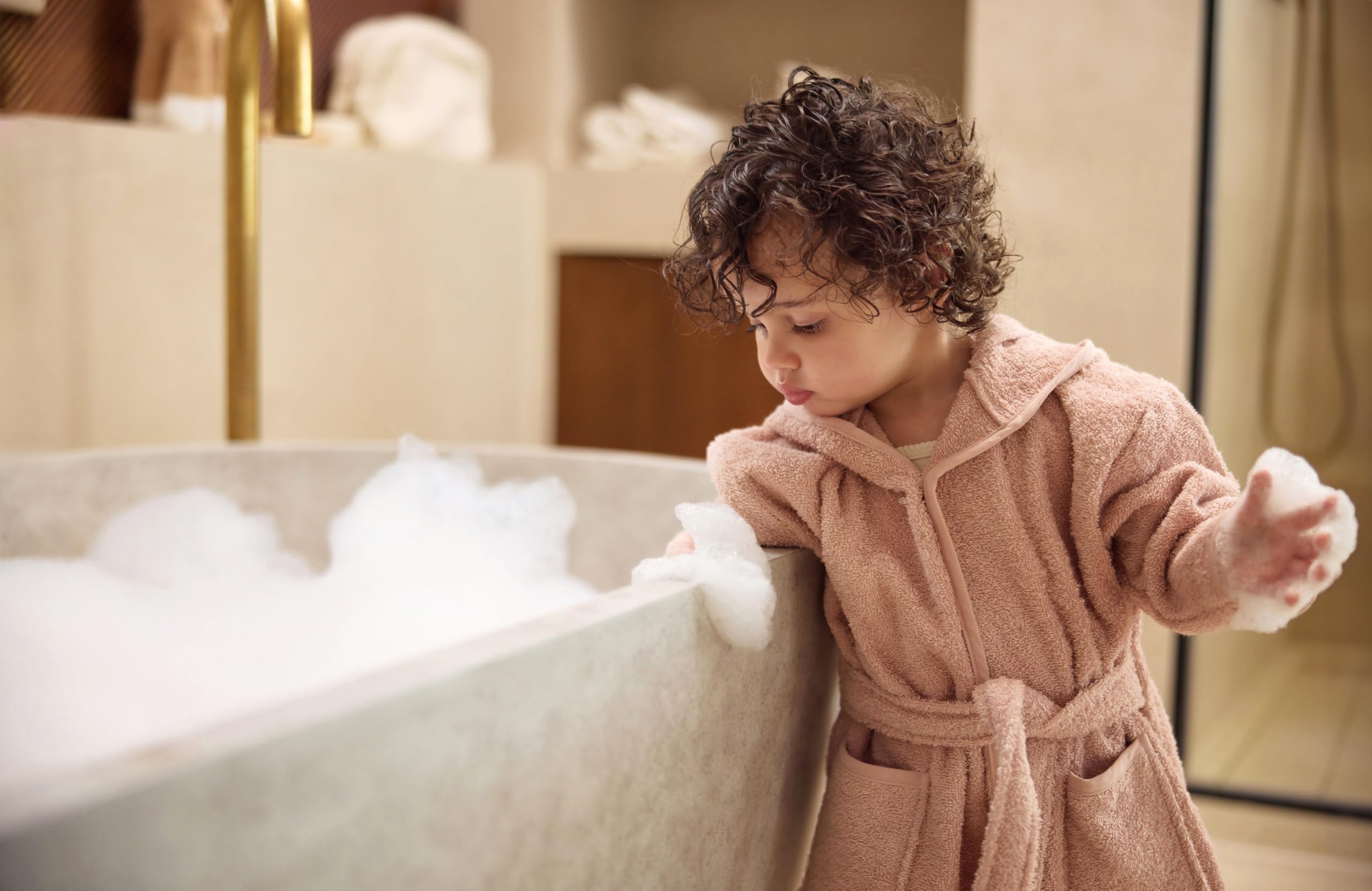 Jollein Unisex Baby Bademantel Kinder Frottee mit Kapuze mit Ohren Bademantel Kinder (1er Pack)