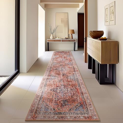 Miniatura 445 de Phantoscope Vintage Collection - Alfombra de área de 8 x 10 pies, alfombra grande para sala de estar, lavable, bohemio, antideslizante