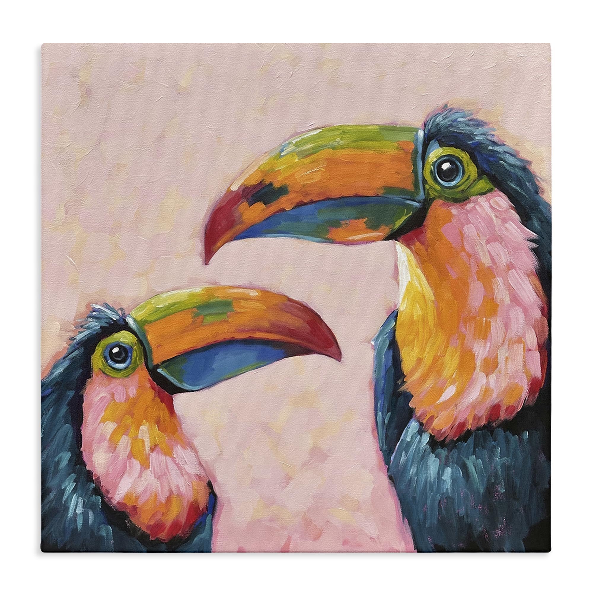Stupell Industries Unframed Tropical Toucan Paradise Jungle Bird, 36 X 36 Inch Canvas Wall Art