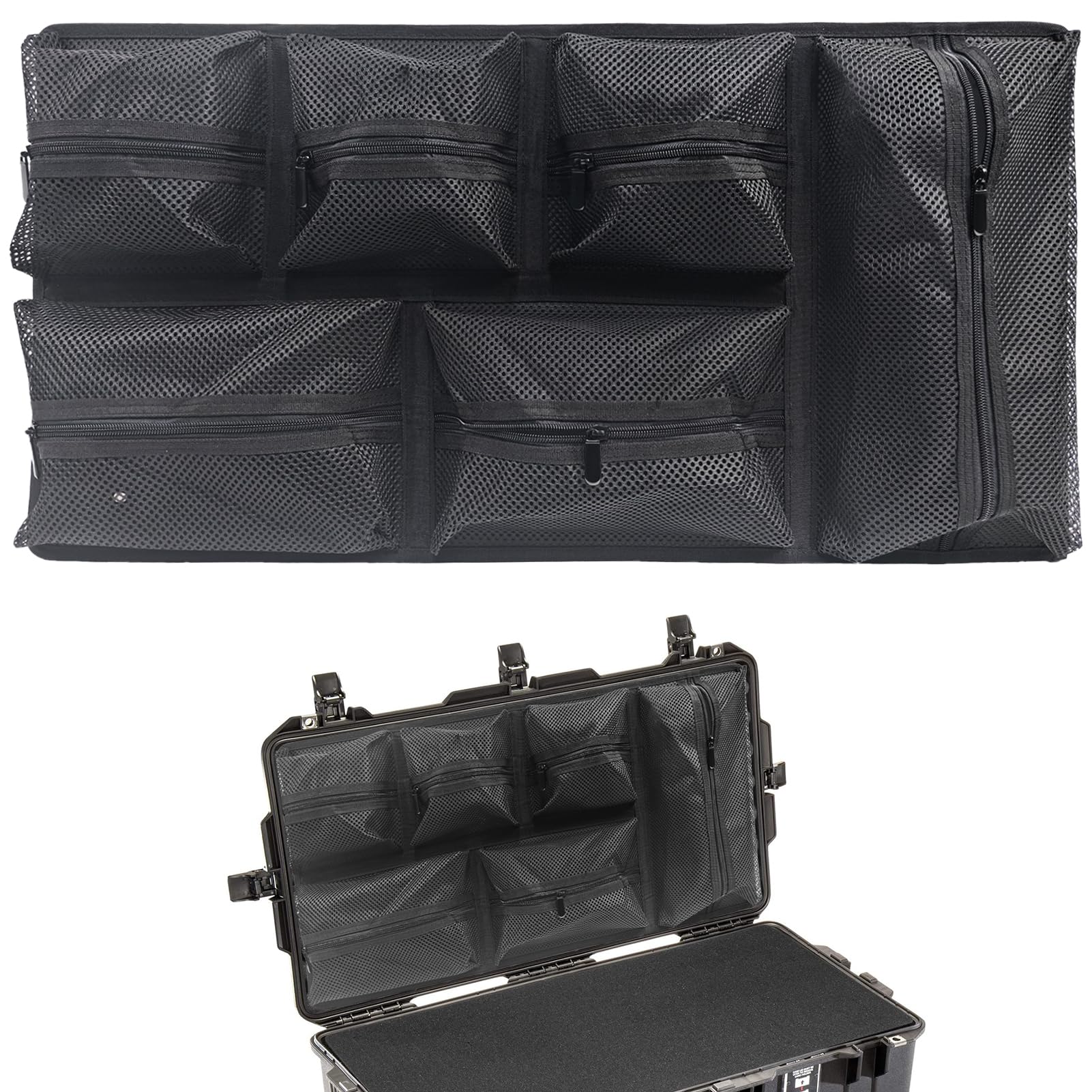 LAFENLIN Lid Organizer for Pelican 1626 Case, Hook &amp; Loop (Screws Inc.)