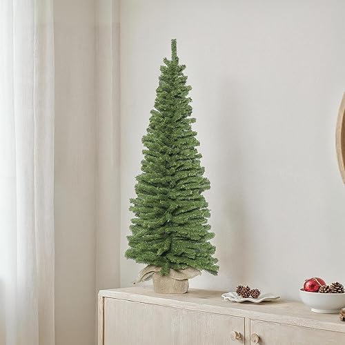 Miniatura 3 de Vickerman Árbol de Navidad artificial de pino de 24 pulgadas, sin luz, árbol de Navidad de pino sintético, base de arpillera, decoración del hogar