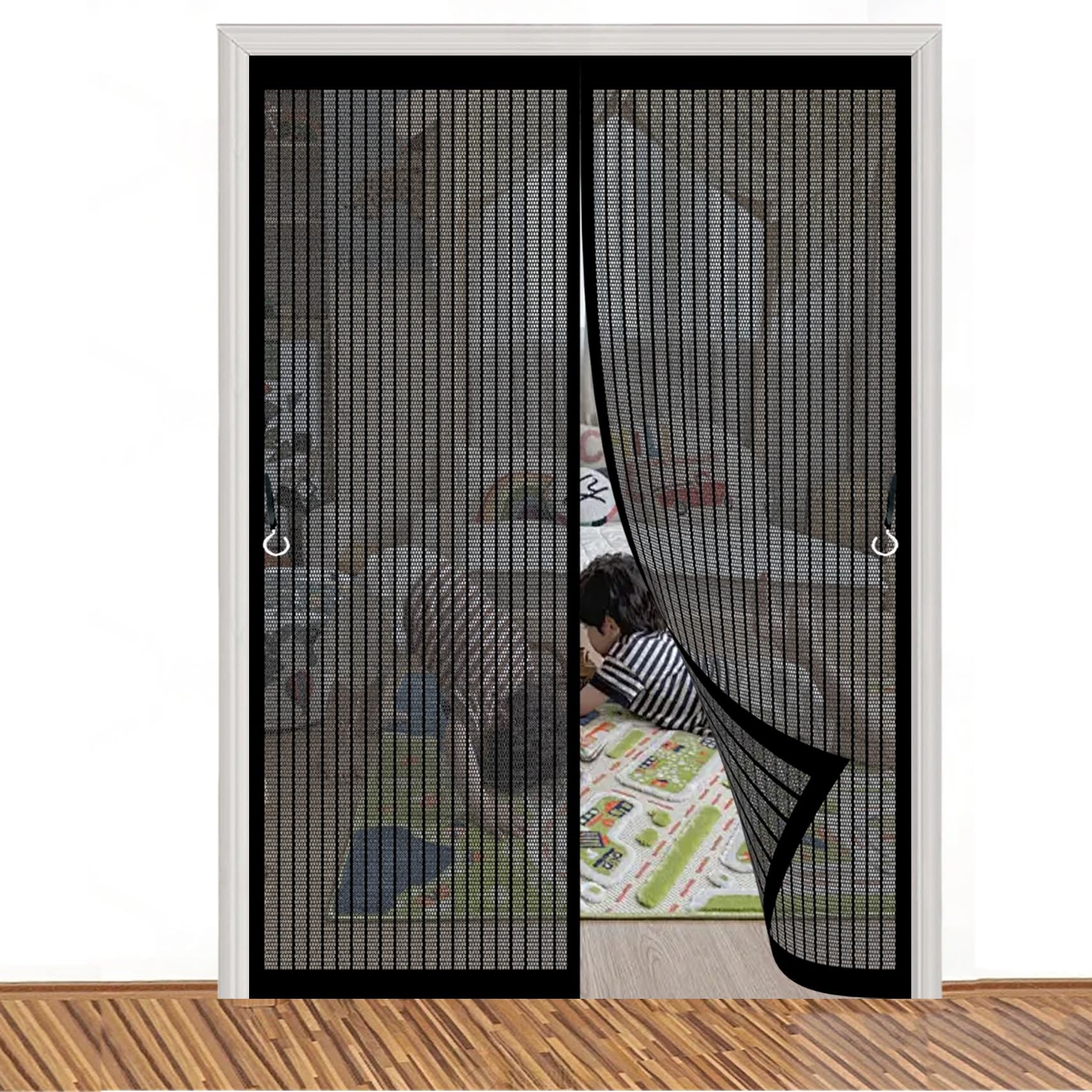 Moustiquaire porte aimantée installation facile 115 x 196 cm
