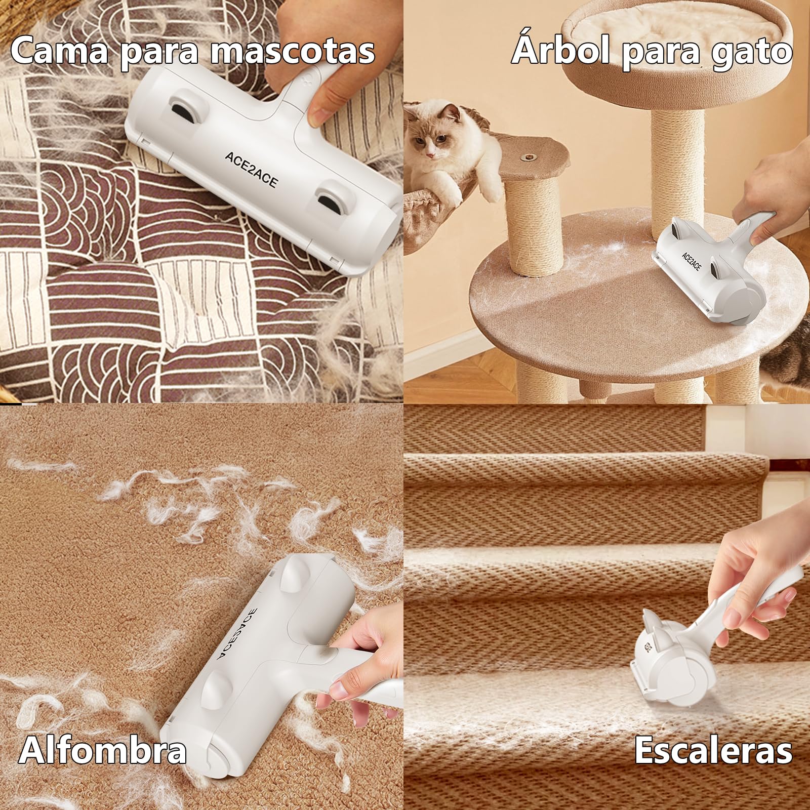 ACE2ACE Quitapelos Rodillos para Mascotas Reutilizable Cepillos Depilación para Alfombras Ropa y Sofá