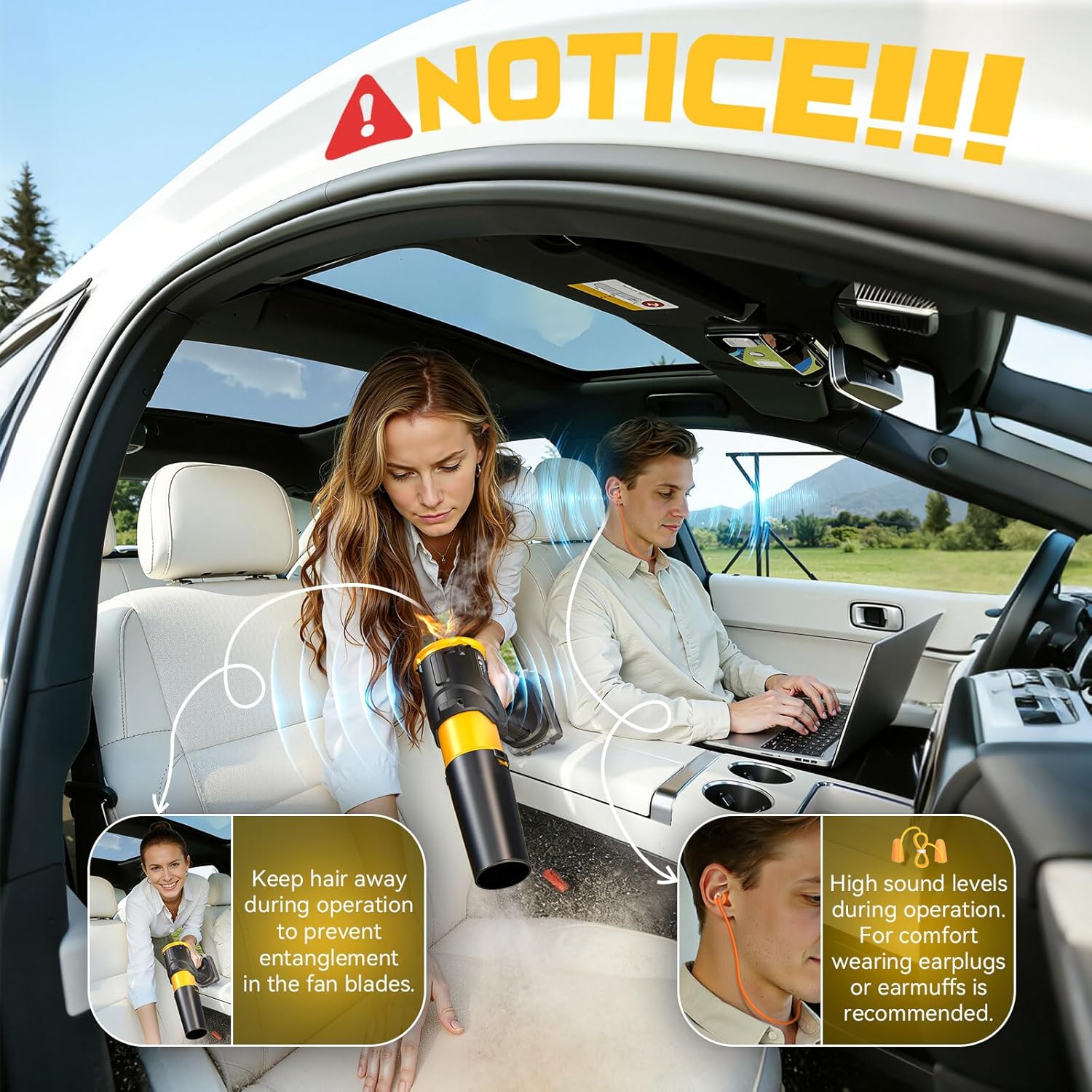 Electric Leaf Blower Compatible With Dewalt 20V Battery(Not Included), 1000000RPM Cordless Handheld Leaf Blowers for Lawn Care, 3-Speed, Digital Display, Portable Lightweight for Yard, Patio & Outdoor