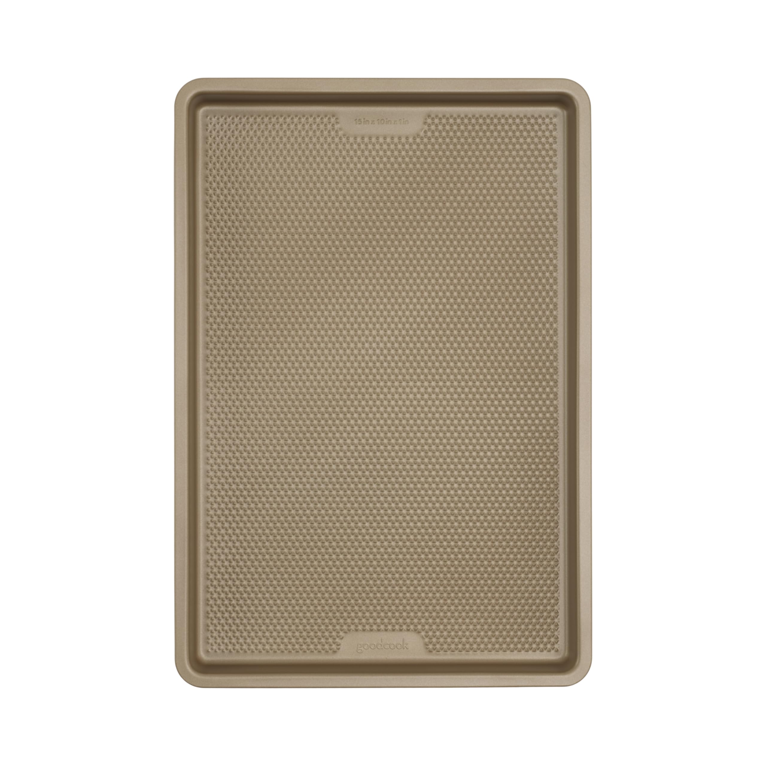 GoodCook BestBake Nonstick Textured Carbon Steel Medium Cookie Sheet, 10" x 15", Bronze