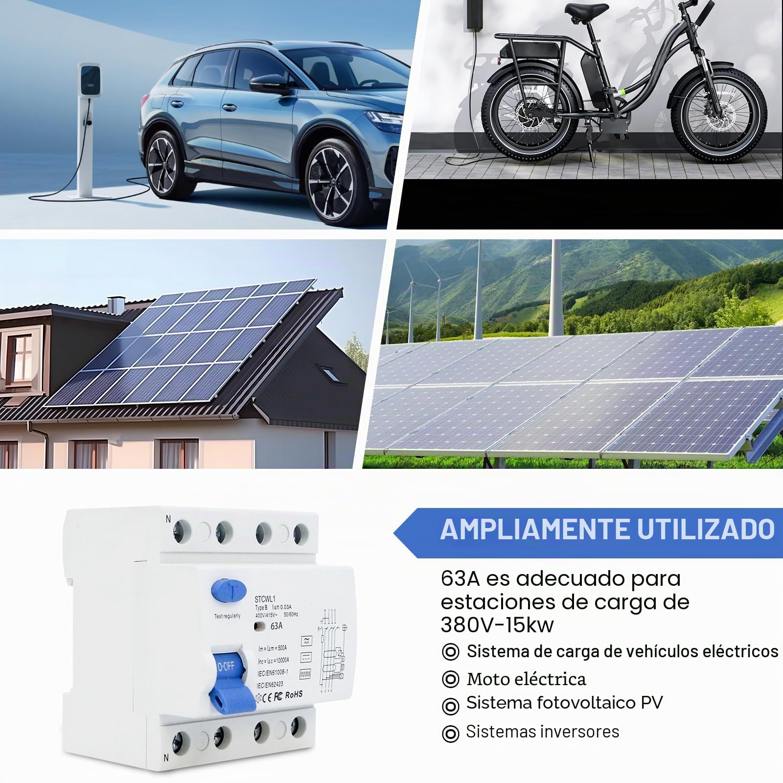 Fi Interruptor Diferencial Tipo B, Interruptor Diferencial 63A 30mA