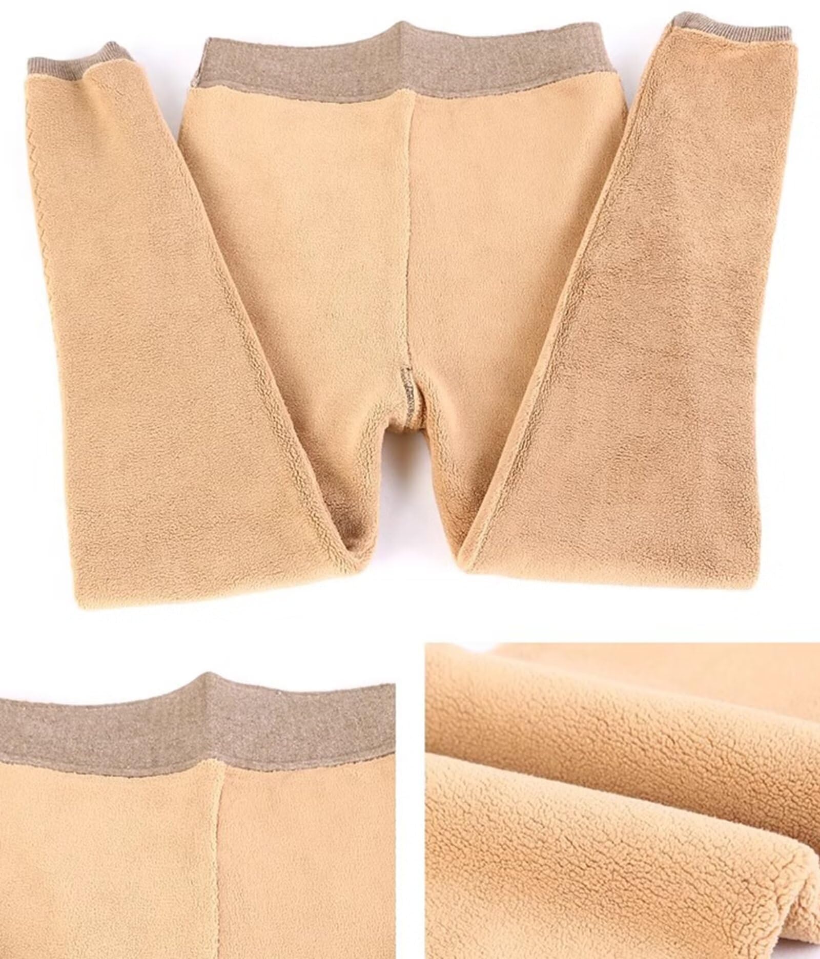 Ropa Interior térmica de los Hombres de Las Mujeres, Forro Polar Pantalones térmicos de la Capa Base de otoño/Invierno, 100% Cachemira Leggings