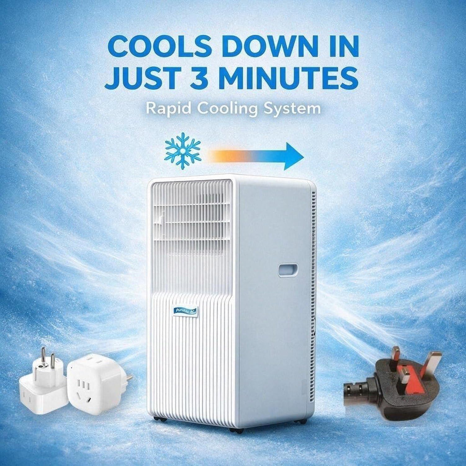 Aire Acondicionado Portátil 7000 BTU, 3-en-1 Frío, Deshumidificador y Ventilador, Enfriador de Aire Silencioso para Habitaciones hasta 20m², White, 14000BTU