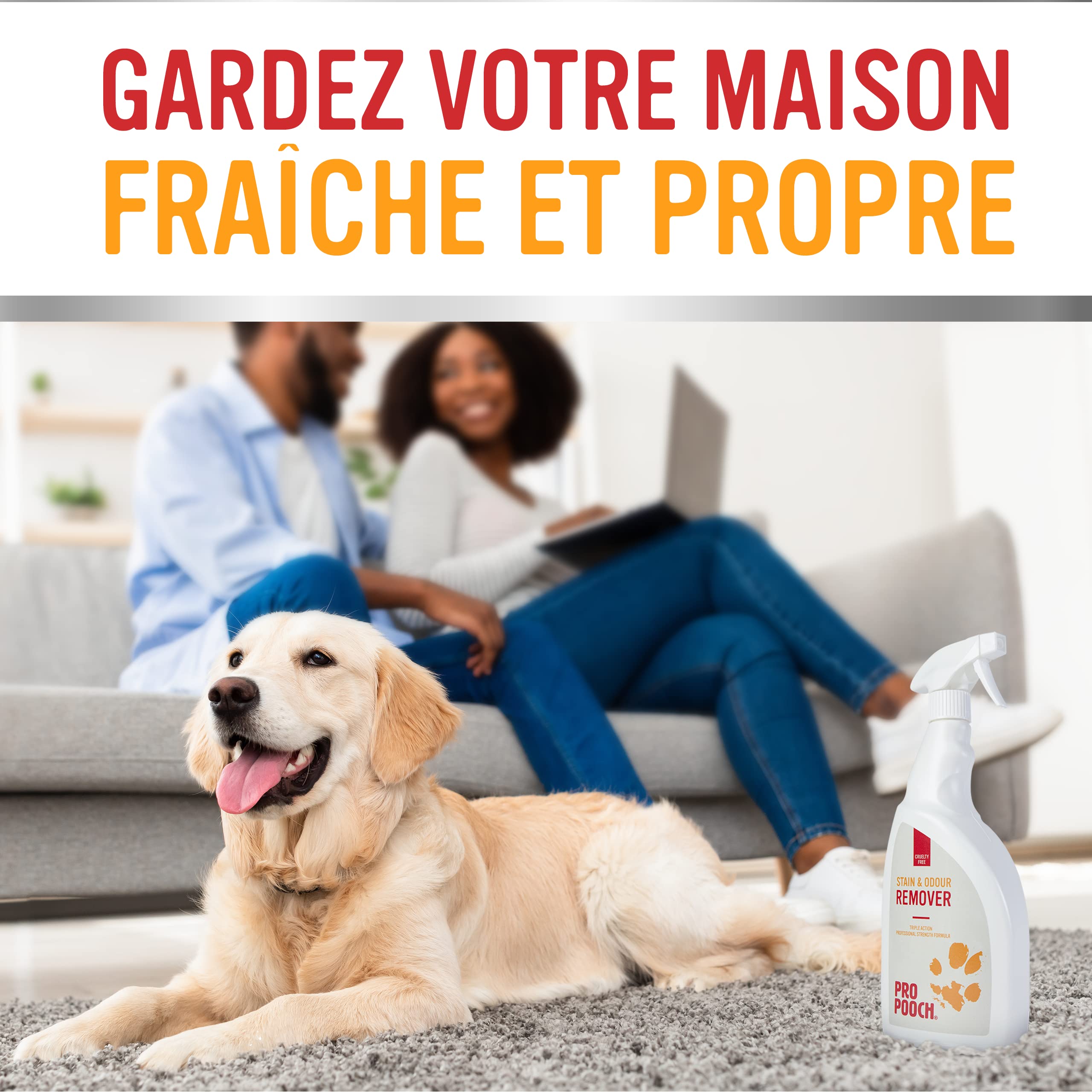 Pro Pooch Destructeur D'odeur Urine Chien et Chat Professionnel - Élimine et Neutralise les Odeurs et Taches D’urine - 1 L