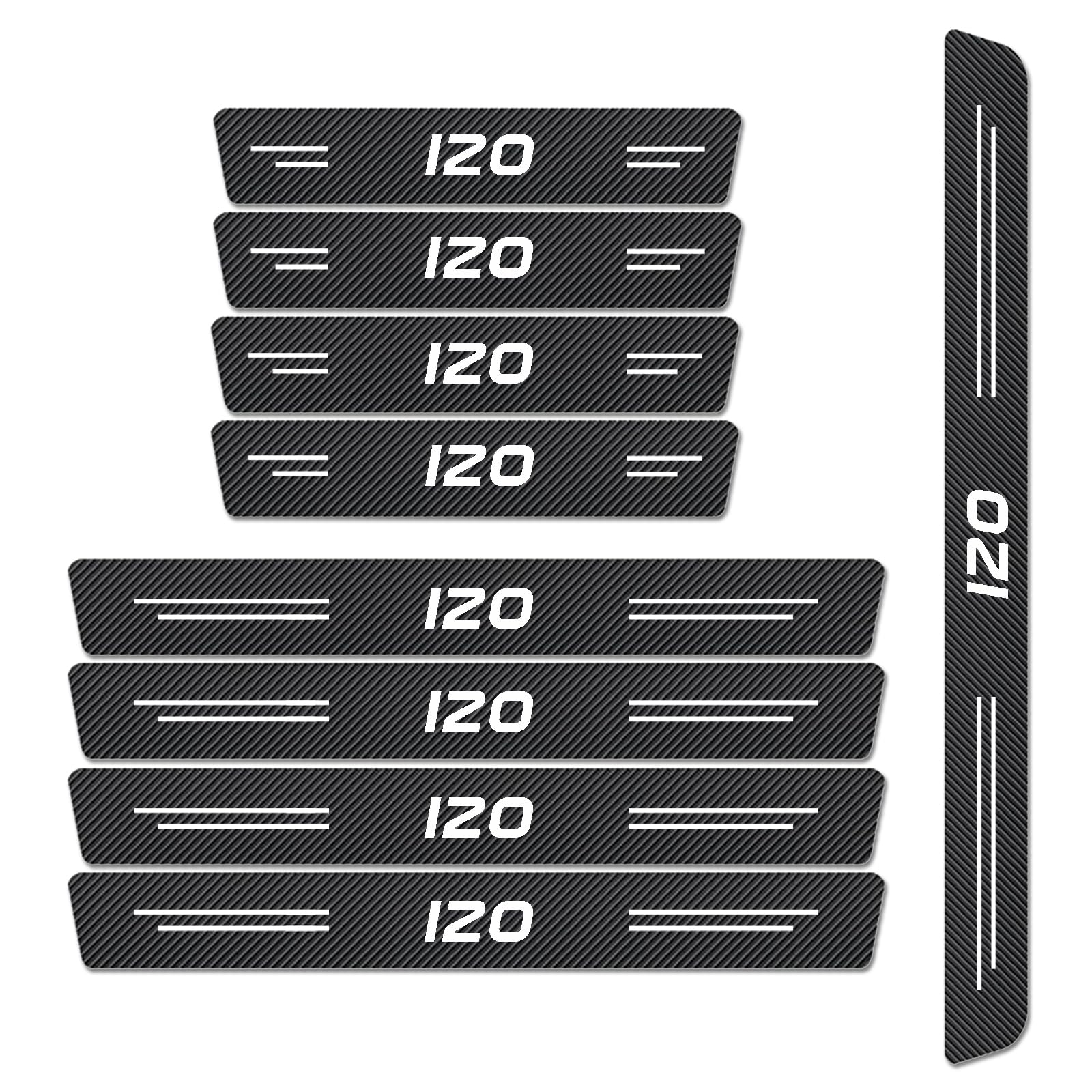 WXH97F Carbon Fiber Scuff Plates for Hyundai i20 2000-2016