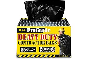 ReliContractor Trash Bags 55 Gallon Heavy Duty