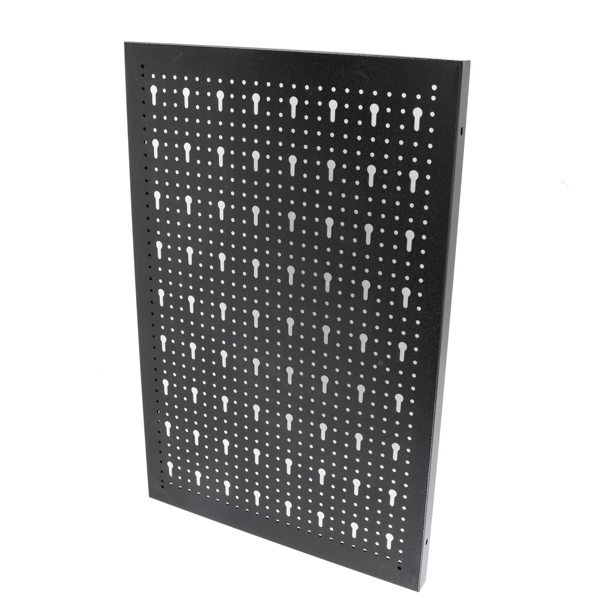 botle Ścianka narzędziowa 40 x 60 cm: pojedynczy metalowy panel perforowany, pionowo perforowany, lakierowany proszkowo na czarno, wytrzymała płyta ścienna do warsztatu i garażu
