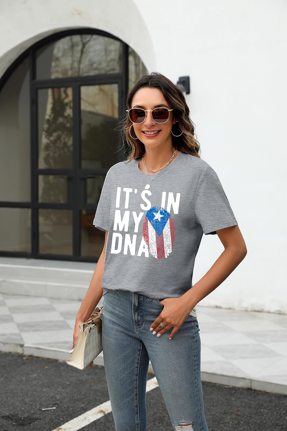 Puerto Rican Tshirt Women Puerto Rico Flag Pride Shirts Short Sleeve Tops - Image 2