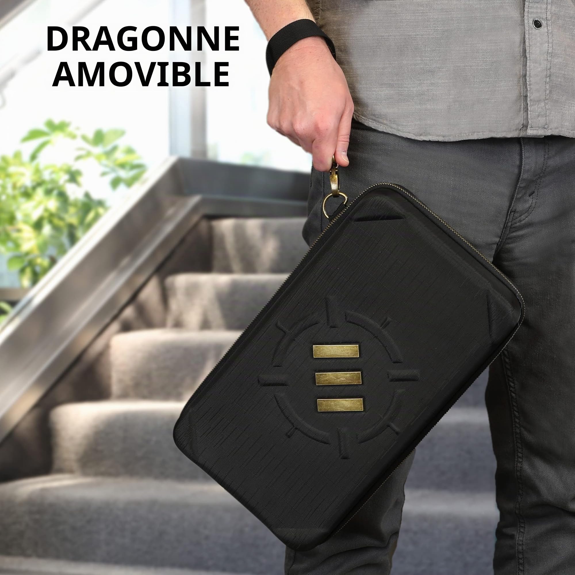 ENHANCE Tabletop Community DND Dice Rolling Tray - Porte-dés et Stockage pour jusqu'à 500 dés RPG avec Conception de Protection Robuste, intérieur Doux et Poches de Rangement (capacité de 500 dés)