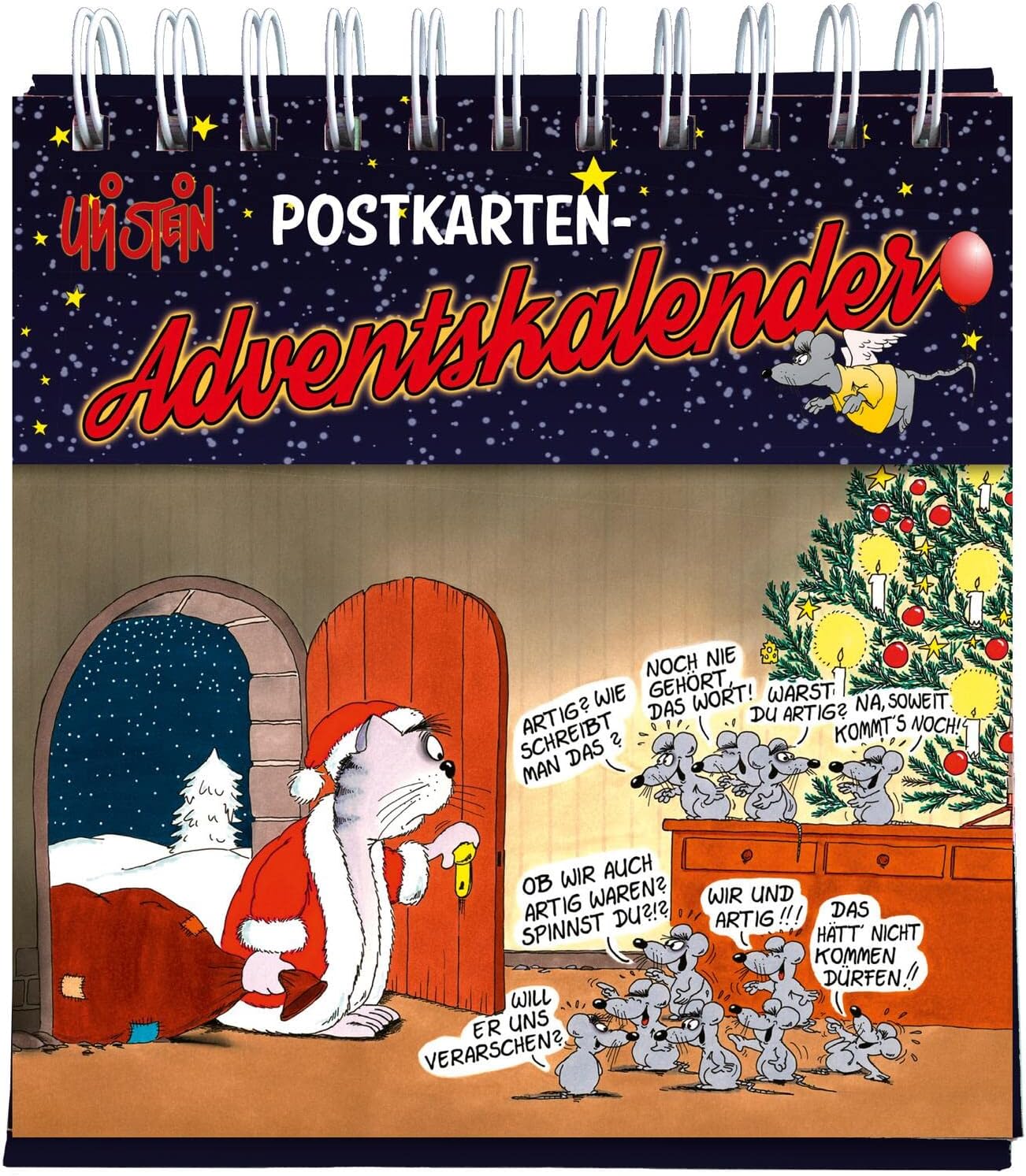 Uli Stein Adventskalender mit 24 Weihnachtskarten