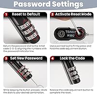 Vista 5 de Professional Gun Case Lock TSA Approved – Heavy-Duty, Cut-Resistant & Child-Safe Security Padlock for Firearms, Pistols, Rifle Cases, and Travel