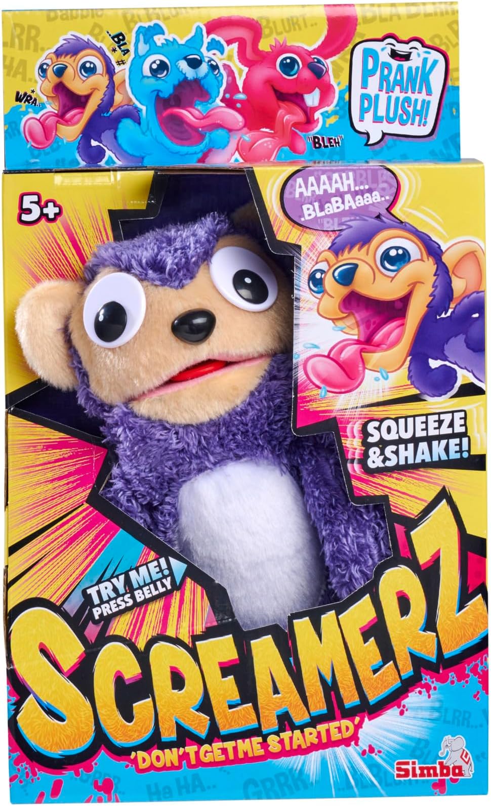 Simba SCREAMERZ Michief Monkey 30cm Interactive soft plush toy suitable age 5 and over