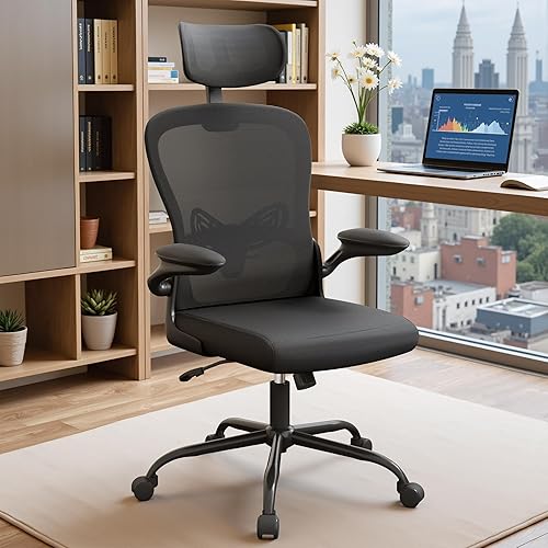 Miniatura 2 de Furmax Silla de oficina ergonómica ejecutiva con respaldo alto para computadora con reposacabezas 3D, reposabrazos de apoyo lumbar ajustables para