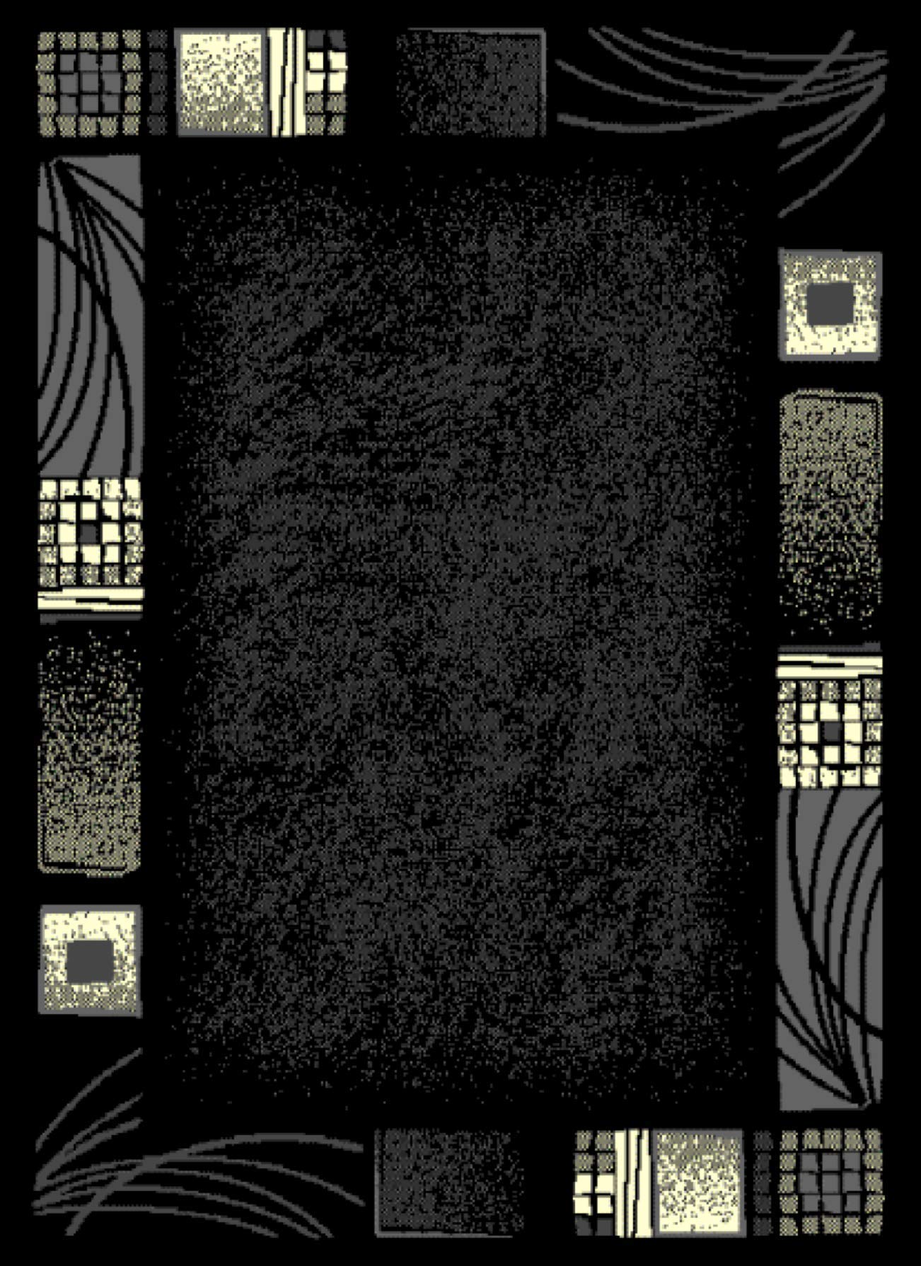 SrS Rugs® Luna Collection, Living Room Rugs, Hallway Runners, with Soft Smooth 8mm Pile. Contemporary Borders Design. 7 Colours, 9 Sizes (Black Borders, 200 x 290 cm) — image 1