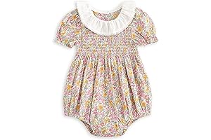 Baby Girl Smocked Bubble Romper: A Flawless Fusion of Style and Comfort