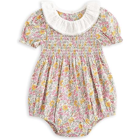 Baby Girl Smocked Bubble Romper: A Flawless Fusion of Style and Comfort