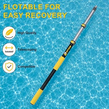 Heavy Duty Telescoping Boat Hook for Docking with Aluminum Extension Pole | Durable, Float, Lightweight, Sturdy Telescoping Boat Hook Pole, Boat Pole for Mooring & Water Retrieval, Boating Accessories