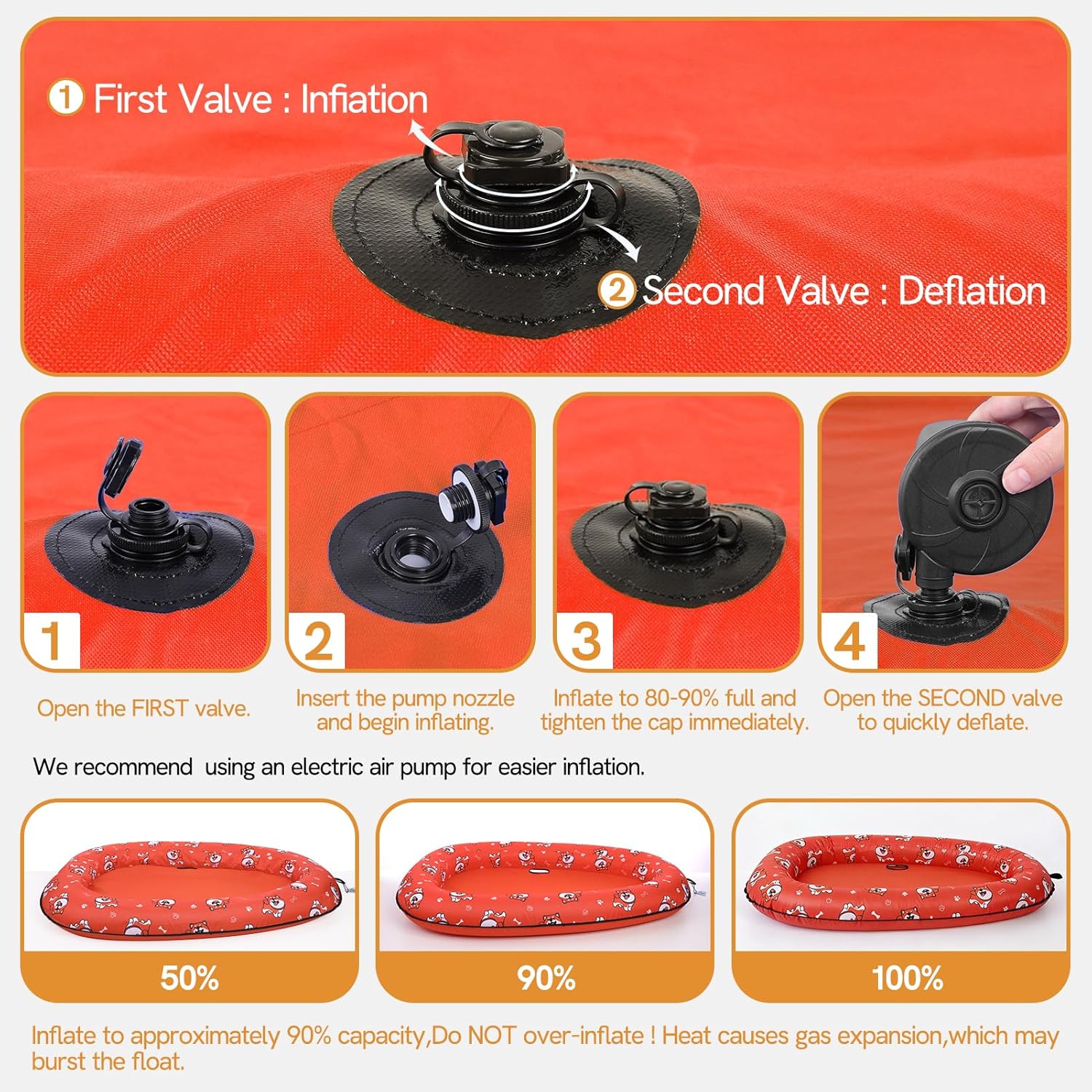 Dog Pool Float, Dog Pool Floats for Small, Medium and Large Dogs, Inflatable Pet Swimming Floats for Pool Lake Camp