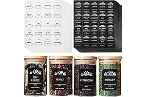 Tebery Spice Rack Labels for Organization