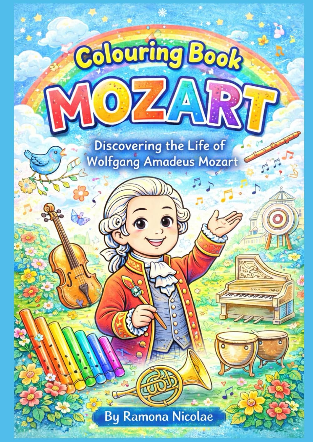 Colouring Book Mozart: Discovering the Life of Wolfgang Amadeus Mozart