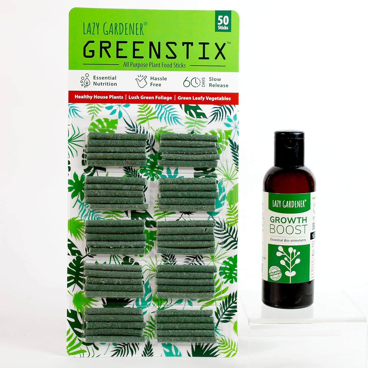 Lazy Gardener Greenstix Organic Plant Food Fertilizer Sticks & Growth