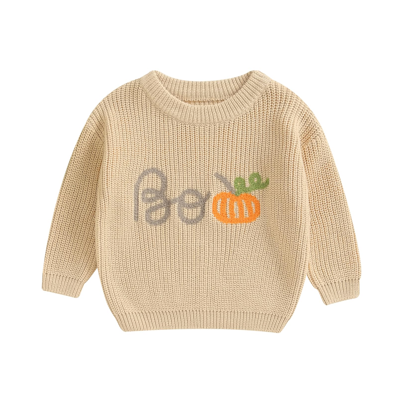 LSFYSZD Toddler Baby Girls Boys Halloween Pumpkin Sweaters Long Sleeve Crew Neck Winter Warm Knitwear Pullover Jumpers Top — view 121