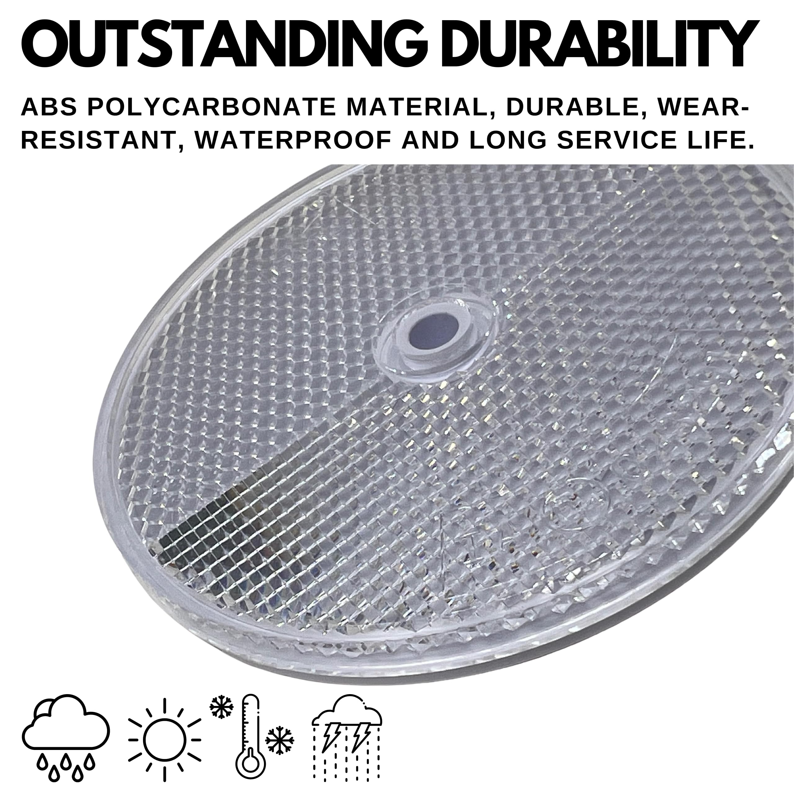 Ck Parts Class A 33/16" Round Reflector With Center Mounting Hole 2 Pack For T