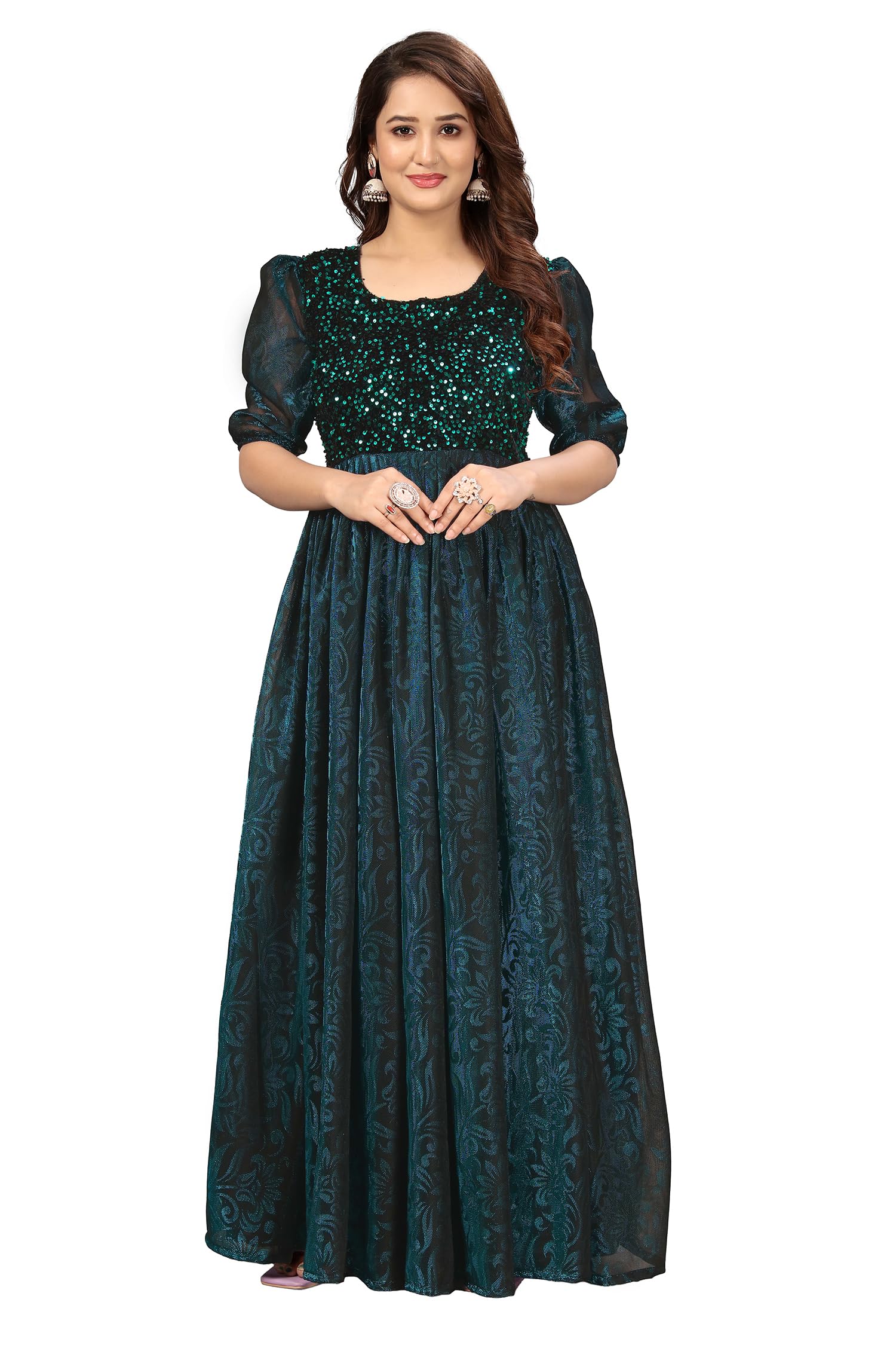 3Buddy Fashion Anarkali Floor Length Embroidery Dress