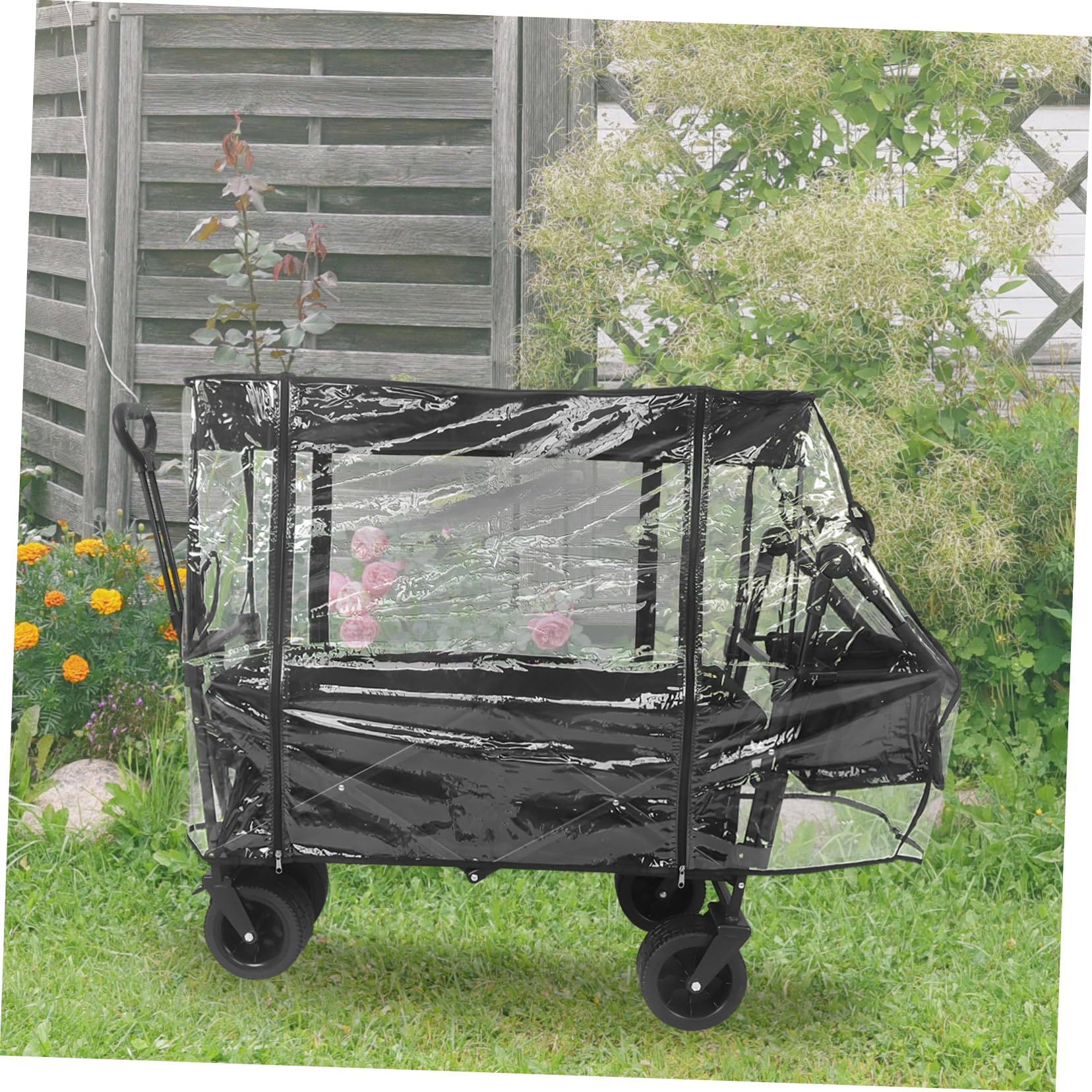 Transparente Regenhülle für Faltwagen PVC Regenschutz für Wagen | Herbst Geschenkideen, Wagenverdeck, Camping Regenschutz, Schützt vor Schmutz und Sonne